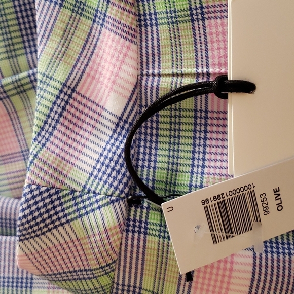 Aritzia Olive Micropleated Skirt in Iris Blue, Orchid Pink and Bleu Iris Size 8 - Picture 12 of 12